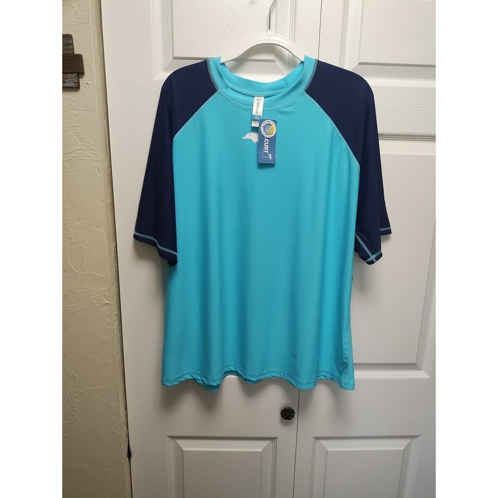 Halcurt Upf 50+  Men's 3x  Blue Shirt Short Sleeve New